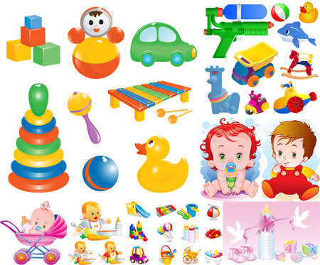 Детский клипарт, дети, детство, игрушки, детский вектор, детский сад, babi, childhood