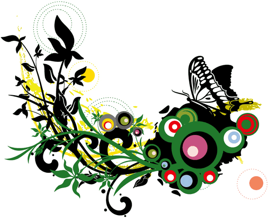 флора, растительный орнамент, вектор