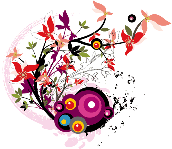 цветы в векторе