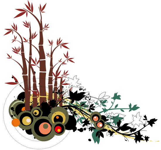 флора, природа в векторе