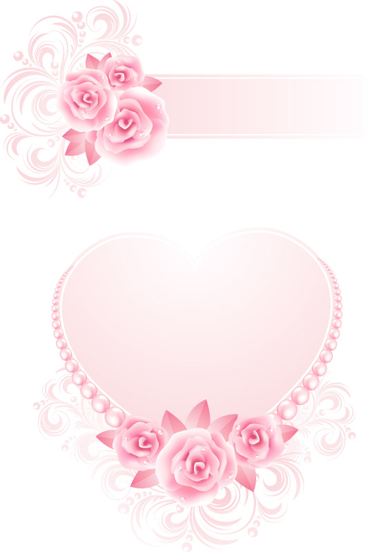 свадебный клипарт, rose, розы, сердечка