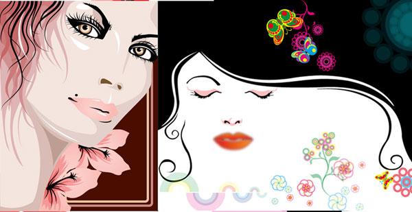 векторные девушки, девушки, girl, vector, face,